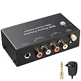 EKLEVOR Phono Vorverstärker M/M mit Netzschalter, Vorverstärker für Plattenspieler RCA Input &...