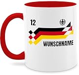 Tasse Tassen 325ml - 2024 Fussball EM Fanartikel - Deutschland Trikot mit Name und Nummer Germany -...