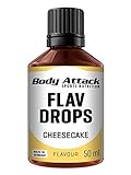 Body Attack Flav Drops®, 50 ml, Cheesecake, Aromatropfen für Lebensmittel, zuckerfreie Flavour...