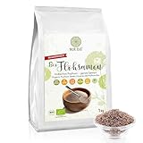 NUR BIO Flohsamen ganz 1 kg, 99 % Reinheit, Indien, ballaststoffreiche, glutenfreie Backzutat, ideal...