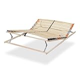 i-flair 7-Zonen Lattenrost TFlexTrio, 42 Federleisten, 140x200 cm – Lattenrahmen zerlegt mit...