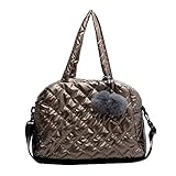 CHANGYUE Herbst Winter Stepp Handtasche Große Kapazität Baumwolle Messenger Tasche Pompon...