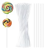 100 Stück Cake Pop Sticks - 15 cm Klar Acryl Lutscher Sticks für Cake Pops, Lutscher, Kekse,...