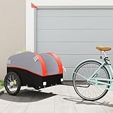 Vopese Fahrradanhänger Schwarz und Orange 45 kg Eisen Fahrradanhänger für Haustiere Model94131