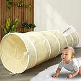 LIONHERZ® Spieltunnel für Kinder aus 100% Baumwolle mit Klettverschlüssen | Krabbeltunnel für...