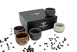 Pheniox Espressotassen Set Timeout | 5 x 90 ml - hochwertige Tassen aus Steingut | Espresso Tassen...