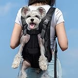 HundetRagetasche, Atmungsaktives Schulterdesign, Hunde Reise Rucksack, komfortabel und sicher...
