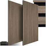 tectake® 3D Akustikpaneele, Holz Optik Paneele, Wandpaneele in Holzoptik als Schallabsorber, Panels...