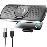 Freisprecheinrichtung für Auto Bluetooth 5.0 mit Clip, TF-Kartenslot, integriertes Mikrofon,...