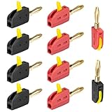 4mm Bananenstecker,10 Stück Bananenstecker Lautsprecher,32A Banana Plug,Bananenstecker Konverter...