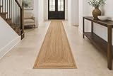 MY-RUG Jute Teppich Läufer 80 x 600 cm | Sisal-Teppich Wohnzimmer | handgewebter Juteteppich |...