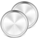 momend 10 Pizza Pfanne Set Von 2, Runde Back Bleche Aus Edelstahl, Crisper Back Form zum Backen,...