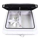 Luocute 14in RV -Dachentlüftung für -Anhänger, Universal White Deckdachentlüftung mit DC12V...
