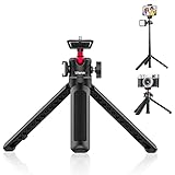 Mini Kamera Stativ, Desktop Vlogging Stativ mit 360° Kugelkopf 1/4 Schraube Cold Shoe Mount, Video...