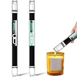 2er Set Lichtbogen Feuerzeug USB Aufladbar, Elektrisches Stabfeuerzeug Winddicht, Flammenloser...