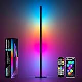 LED Stehlampe Wohnzimmer Dimmbar, 140cm RGB Stehlampe mit Fernbedienung und APP, Stehleuchte mit 16...