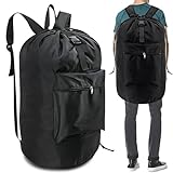 90L Grosse Kapazität Wäschesack Schmutzwäsche: Nizirioo Wäschebeutel mit 2 Gepolsterte...