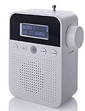 NEWTRO DAB STECKDOSENRADIO MIT BEWEGUNGSMELDER INKL. AKKU, portabler Radio, ideales Badradio mit...