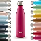 Blumtal® Trinkflasche Edelstahl Charles - Thermosflasche 500 ml - BPA-freie Thermo Trinkflasche...