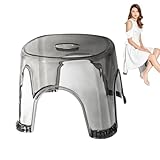 Transparente Duschbank: Badhocker aus Acryl für Bad oder Schlafzimmer | müheloser moderner...