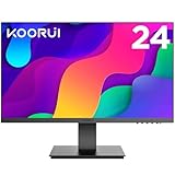 KOORUI Monitor 24 Zoll, Full HD Rahmenlos Bildschirm 16:9 IPS-Panel (75Hz, 5ms, Eye-Care, 1920 x...