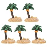Alipis 5 Stück künstliche Kokospalmenmodelle, Miniatur-Tropenbaum, Kunstpalmen-Ornament für...