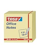 tesa Notes Haftnotizen, 400 Blatt, gelb, 7,5cm x 7,5cm, 56675-00000-05