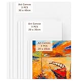 Koncci Leinwand zum Bemalen - 9 Stück(20x20, 20x30, 30x40 cm) Leinwand Set aus Baumwolle,...