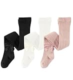 Neteson 3er Kinder Strumpfhosen Mädchen Strickstrumpfhose Baumwolle Warme Strümpfe Leggings Kinder