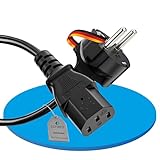 sonero Stromkabel Kaltgerätekabel 3 Polig, 2,0m, Schutzkontakt Stecker Netzstecker auf...