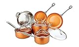 Copper H-02628 Induktionskochtopf-Set, antihaftbeschichtet, 53,8 x 29,5 x 27,9 cm, 10-teilig