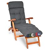 Beautissu Bequeme Liegenauflage Deckchair & Sonnenliegen 200x50cm Flair DC – 8cm Dicke Polsterung...