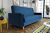 BEAUTY SOFA Bamako Couch, Sofa mit Armlehnen und Schlaffunktion - Breite 211 cm - Liegefläche 187 x...