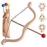 Wedhapy Pfeil- und Bogenset für Kinder: Pfeil und Bogen aus Holz für drinnen draußen,...