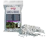 Amtra Gravel - Natürlicher Aquarienkies, dekorative Erde, grobe weiße Körnung, Größe 4-8 mm,...