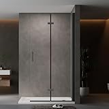 AQUENITH Duschwand Glas 100x195cm Walk in Dusche Duschabtrennung Duschtrennwand Glaswand Faltwand...