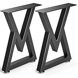 Likapop 16'' Tischbeine Metall Tischgestell Schwarz Tischbein Robust Tischkufen V-Form für...