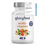 Multivitamin Hochdosiert - 450 Tabletten - Wertvolle Mineralien & alle A-Z Vitamine - 15 Monate...