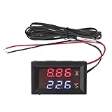 Digitaler quadratischer Panel-Tester mit Temperaturanzeige, Voltmeter, Temperaturmessgerät für...