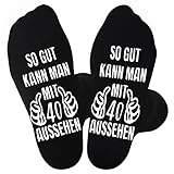 Jeasona 40. Geburtstag Socken Herren Anti-Rutsch 40 Geburtstag Männer Geschenkideen 40 Geburtstag...