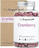 TheOrganical® Cranberry Kapseln | 100% natürlicher Extrakt | Volle Wirkung | 120 Kapseln mit 500...