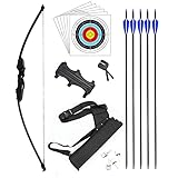 Dostyle Recurve Bogen und Pfeil Set Outdoor Bogenschießen Recurvebogen Jagd 40lbs Erwachsene...