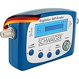 SCHWAIGER SAT Finder Satellitenerkennung LCD Bildschirm beleuchtet digital HD Astra Eutelsat...