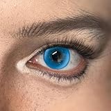 Kontaktlinsen Halloween Blau Ohne Stärke - 2 Stück(1 Paar) Farbige Kontaktlinsen Halloween mit...