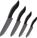 Keramikmesser, 4PCS Keramikmesser Set Liegt gut in der Hand, Sehr scharf, Die Klingen schneiden...