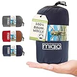 MIQIO® 2in1 Baumwoll-Hüttenschlafsack mit durchgängigem Reißverschluss (Koppelbar): Leichter...