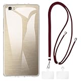 Shantime Hülle und Crossbody-Trageriemen-Set Kompatibel mit Huawei P8 Lite 2015 Handyhülle und...