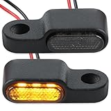 2 Stück Mini Motorrad LED Blinker 12V E24 E-geprüft, Aluminium Microblinker mit 3 LED, IP67...