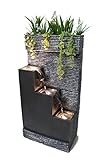 Springbrunnen BK845 mit LED Beleuchtung Gartenbrunnen mit Dekorationsbecken Zimmerbrunnen (58x29x16...