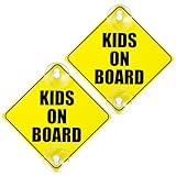 GEEHUA Sicherheitsschilder für Kinder an Bord, 2 Stück 12 7 x 12 7 cm Warnaufkleber für...